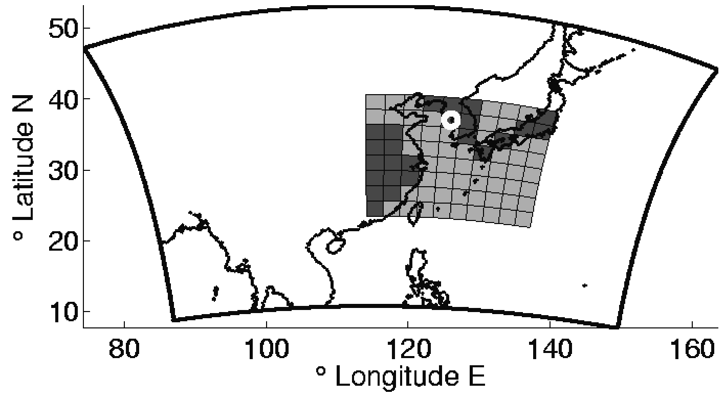 Observation network schematic for chemistry data assimilation