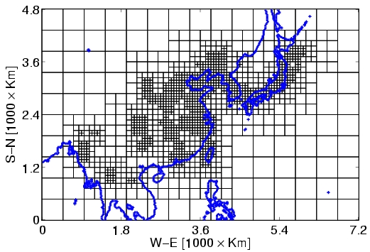 Adaptive mesh refinement example